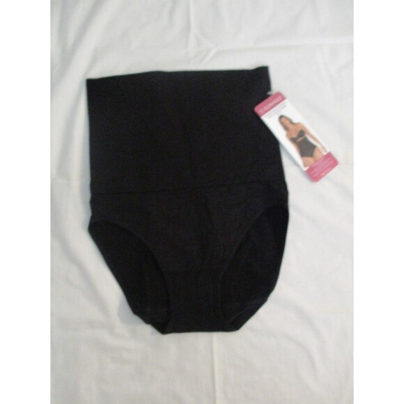 Curveez Womens Sz XL Sig Control High Waist Brief Black CUR3739 Seamless Firm - Picture 2 of 10